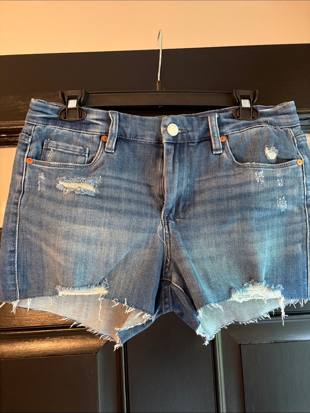 Blank NYC Distressed Blue Denim Cutoff Shorts. NWOT